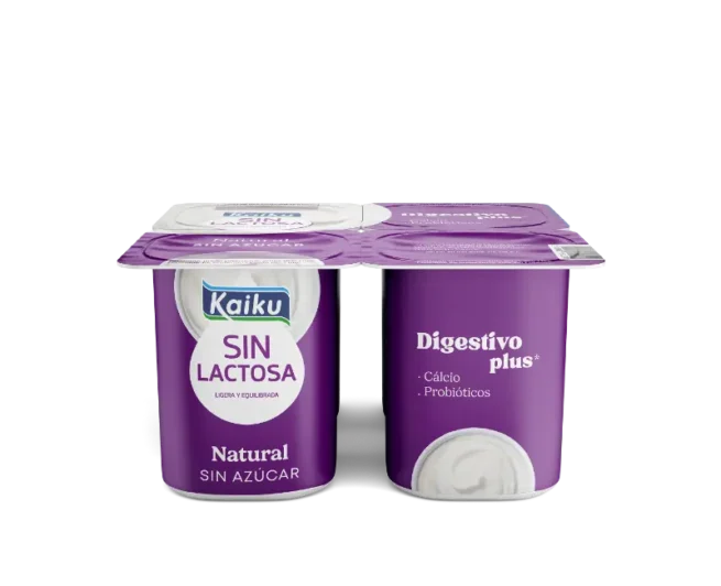 Yogur natural sin azúcar añadido Kaiku Sin Lactosa